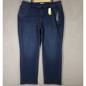 NEW Lane Bryant Curvy Straight Jeans Women's 26 High Rise 30" Stretch Comfort